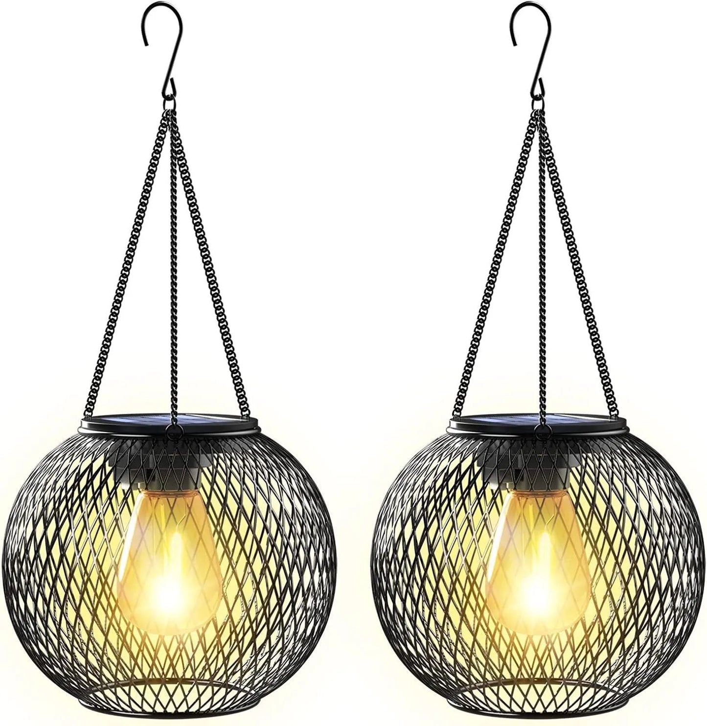 Solar Lantern Outdoor Ortiny Upgraded Solar Lights for Outside Decorative Outdoor Hanging Lights Waterproof Solar Lanterns new