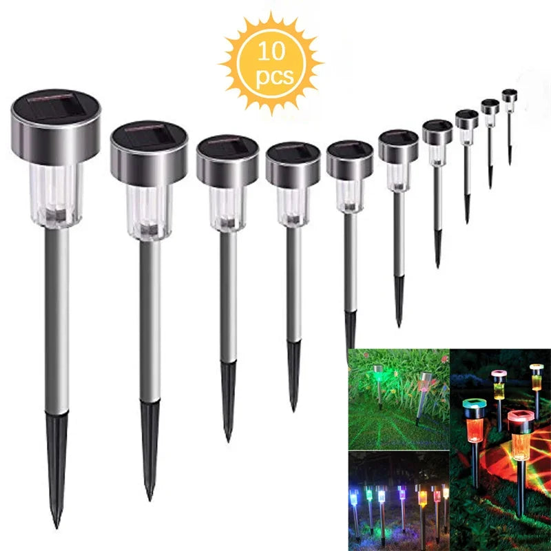 Solar Outdoor Lights Garden Lamp Solar Powered Waterproof Landscape Path Outdoor for Yard Backyard Lawn Patio Decorative