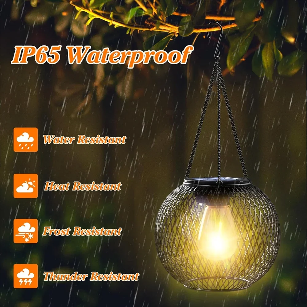 Solar Lantern Outdoor Ortiny Upgraded Solar Lights for Outside Decorative Outdoor Hanging Lights Waterproof Solar Lanterns new