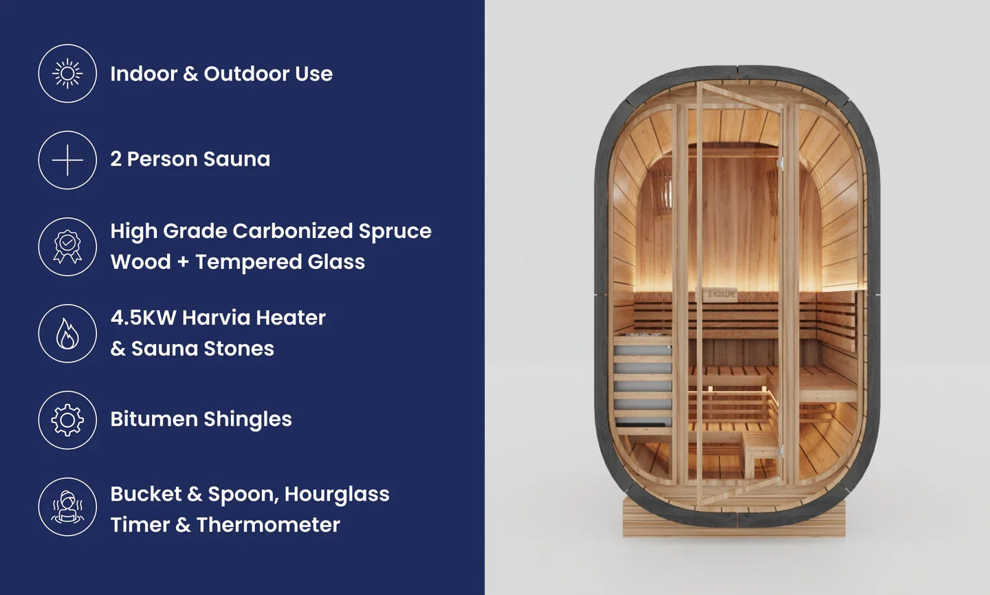 Solid Wood Traditional Steam Saunas Outdoor