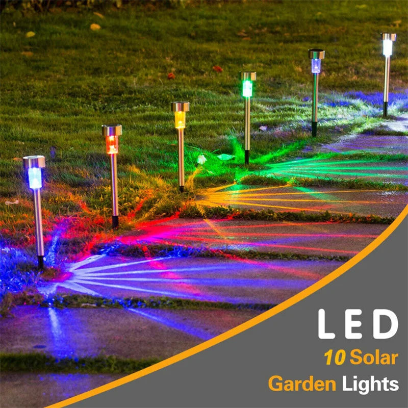 Solar Outdoor Lights Garden Lamp Solar Powered Waterproof Landscape Path Outdoor for Yard Backyard Lawn Patio Decorative