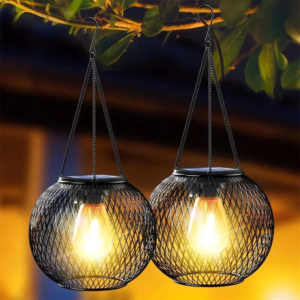 Solar Lantern Outdoor Ortiny Upgraded Solar Lights for Outside Decorative Outdoor Hanging Lights Waterproof Solar Lanterns new