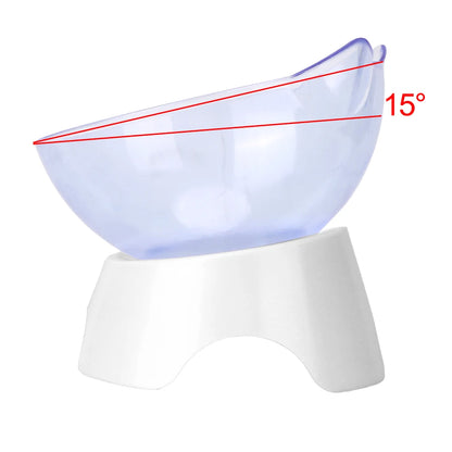 For Cats Dogs Feeders Non-slip Pet Food and Water Bowls Cat Bowl Feeding Products Pet Supplies With Stand Base Transparent