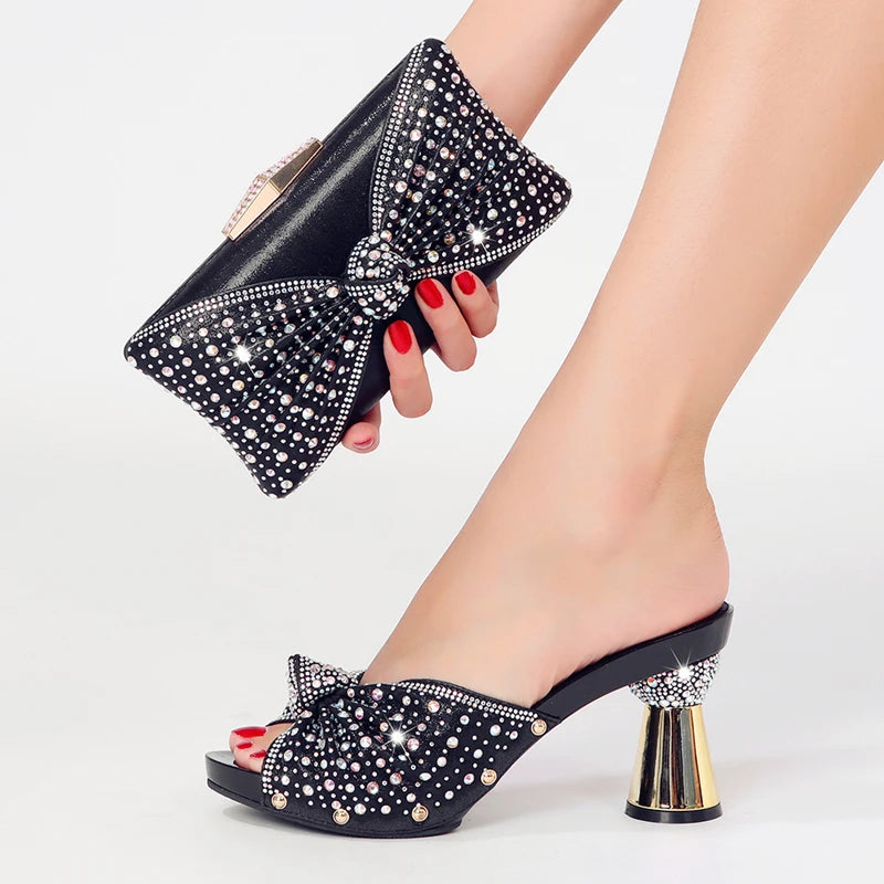 shoes for women 2025 Sexy slippers  High heels Nigeria Africa  Suitable for Party  wedding Birthday Wearing slipper