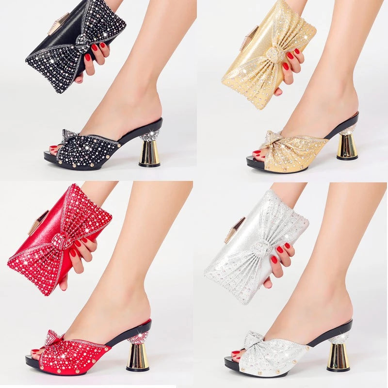 shoes for women 2025 Sexy slippers  High heels Nigeria Africa  Suitable for Party  wedding Birthday Wearing slipper