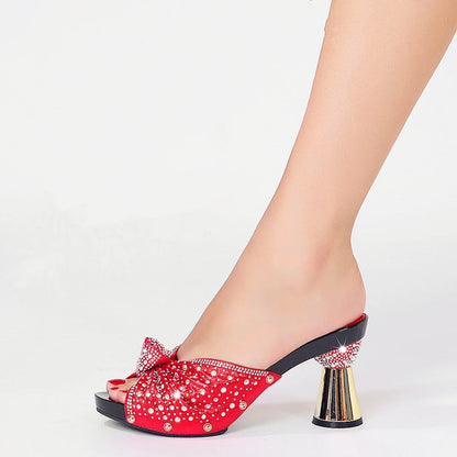 shoes for women 2025 Sexy slippers  High heels Nigeria Africa  Suitable for Party  wedding Birthday Wearing slipper