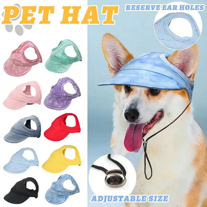 2025 Pet Outdoor Supplies Large And Small Dogs And Cats Sunshade Dew Ears Puppy Ducks Tongue Comfortable Baseball Cap Headwear