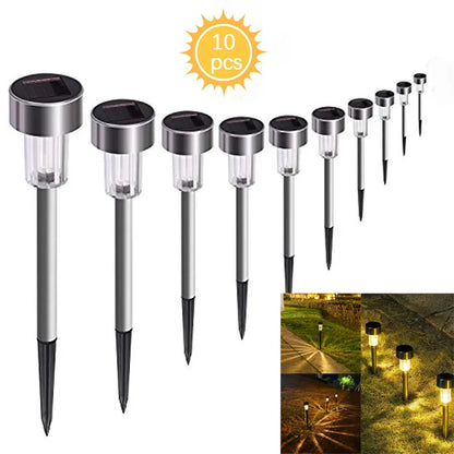 Solar Outdoor Lights Garden Lamp Solar Powered Waterproof Landscape Path Outdoor for Yard Backyard Lawn Patio Decorative
