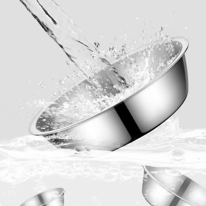 Pet Supplies Large Capacity Dog Bowl Non-rust Stainless Steel Cat Water Feeder Bowls Silver Pet Food Container Kitten