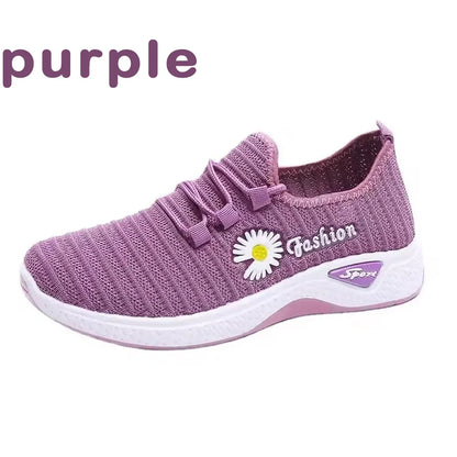 Fashionable Sports Shoes for Women, Thick and Breathable Soft Soled Mesh, Lightweight Casual Shoes, Trendy Coconut Shoes